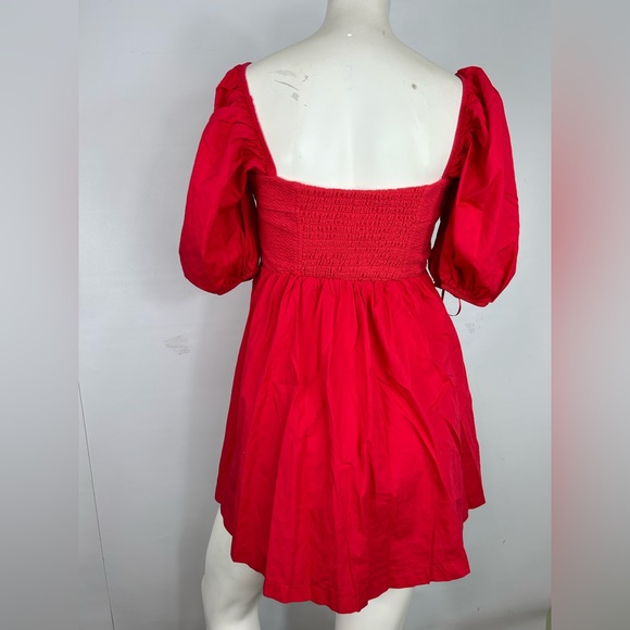 Anthropologie Maeve Puff Sleeved Sweetheart Mini Dress - Picture 3 of 6